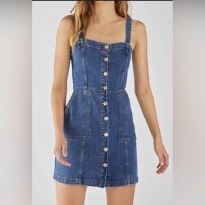 Divided Denim Button Down Dress